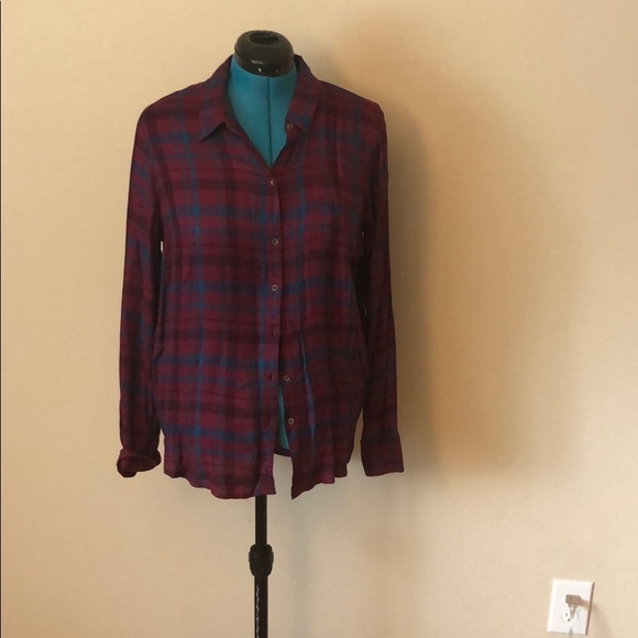 Lucky Brand Bungalow plaid top - Picture 3 of 6